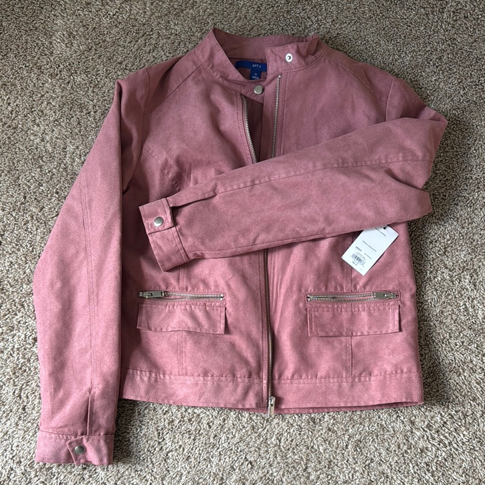 NWT APT.9 Pink Jacket with Silver Details